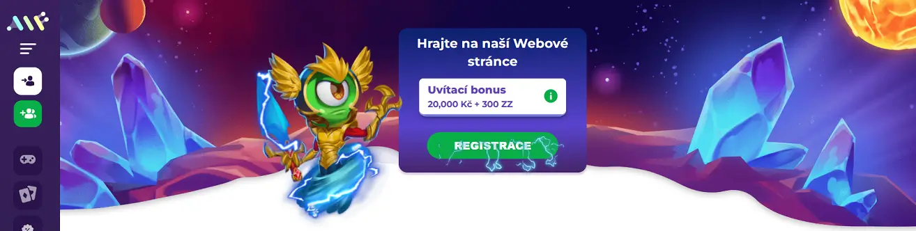 Hlavní menu Alf Casino